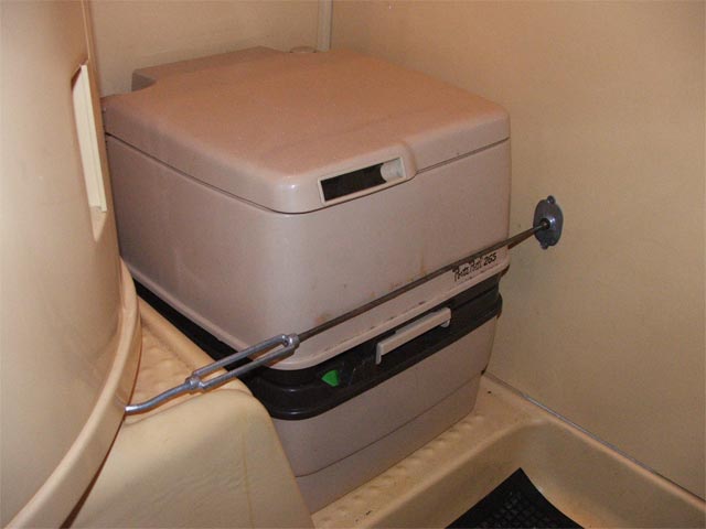 gesichertes Porta Potti gesichertes Porta Potti